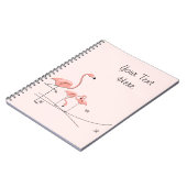 Flamants roses rose Trio 4 carnet texte (Côté gauche)