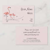 Flamants roses Rose Trio 4 carte de visite (Devant / Derrière)