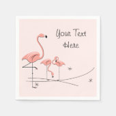 Flamants roses Rose Trio 4 serviettes en papier te (Devant)