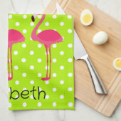 Flamants roses rose tropicale Serviette personnali (Quart Plié)