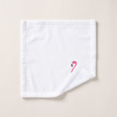 Flamants roses rose tropicale sur blanc (Gant de toilette)