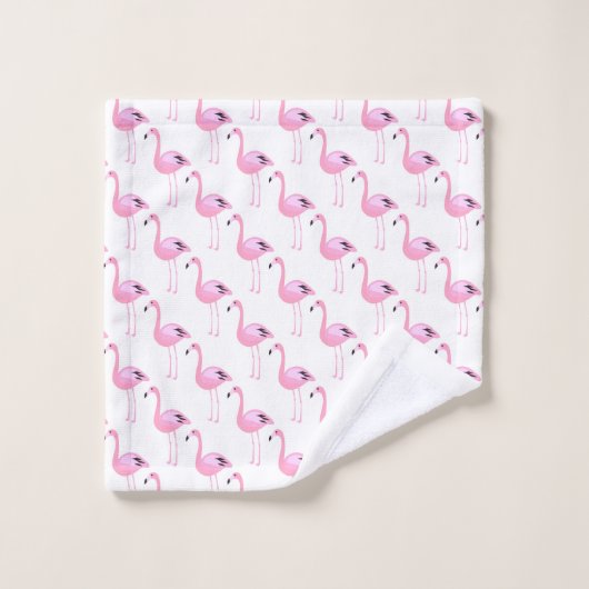Flamants roses roses (Gant de toilette)