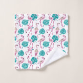 Flamants roses roses (Gant de toilette)
