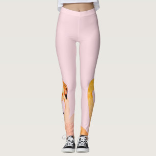 Flamants roses roses Aimer Leggings personnalisés