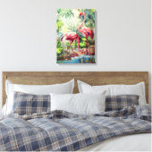 Flamants roses roses Art déco (Insitu(Chambre))