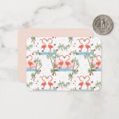 Flamants roses roses doux Valentine - Cartes pour  (Devant/Arrière en situation)