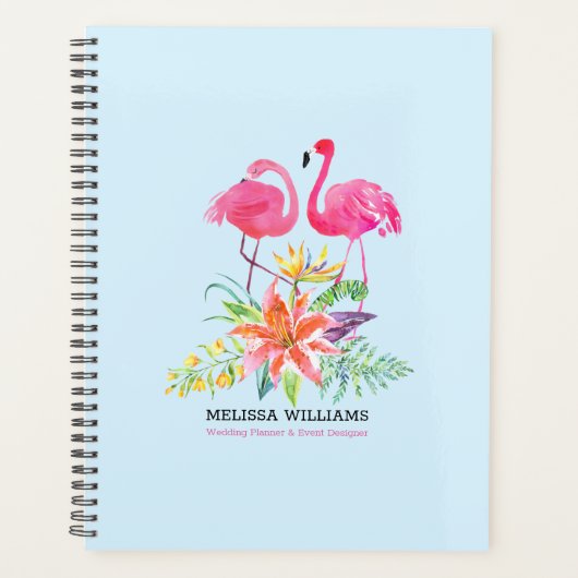 Flamants roses roses et Hibiscus tropical 2 (Devant)