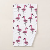 Flamants roses roses été Tropical (Serviette à main)