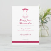 Flamants roses roses Faire-part de mariage (Debout devant)