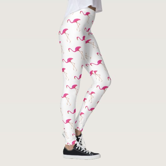 Flamants roses roses Leggings (Droite)