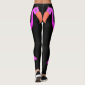 Flamants roses roses Leggings noirs - Choisir la c (Dos)