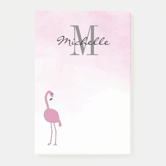 Flamants roses roses Notes post-it personnalisées (Devant)