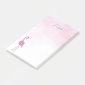 Flamants roses roses Notes post-it personnalisées (Incliné)