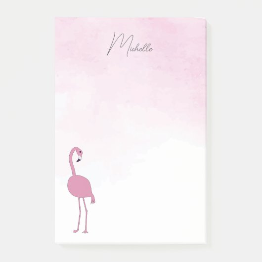 Flamants roses roses Notes post-it personnalisées (Devant)