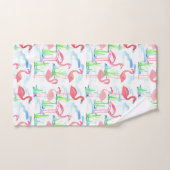 Flamants roses roses Oiseaux d'étang (Serviette à main)