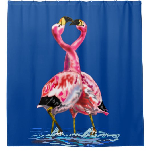 Flamants roses roses rideau de douche - Vos couleu (Devant)