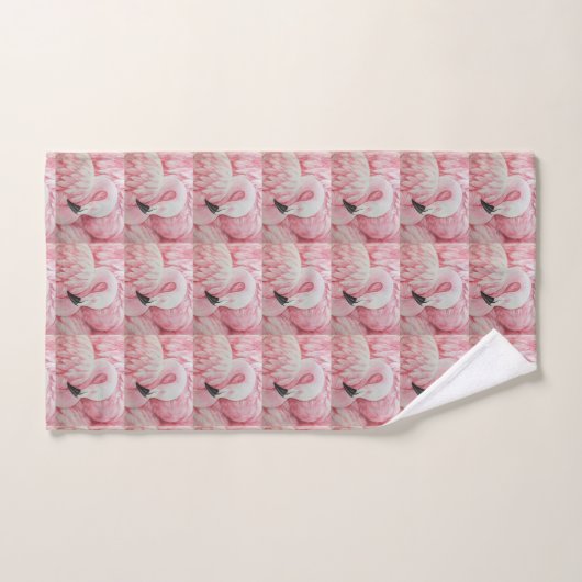 Flamants roses serviettes de bain (Serviette à main)