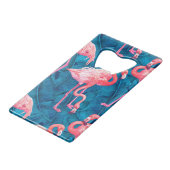 Flamants roses sur feuilles de bananes bleues (Devant Angle)