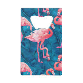 Flamants roses sur feuilles de bananes bleues (Dos)