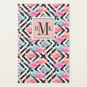 Flamants roses sur Motif de conception en gras (Devant)