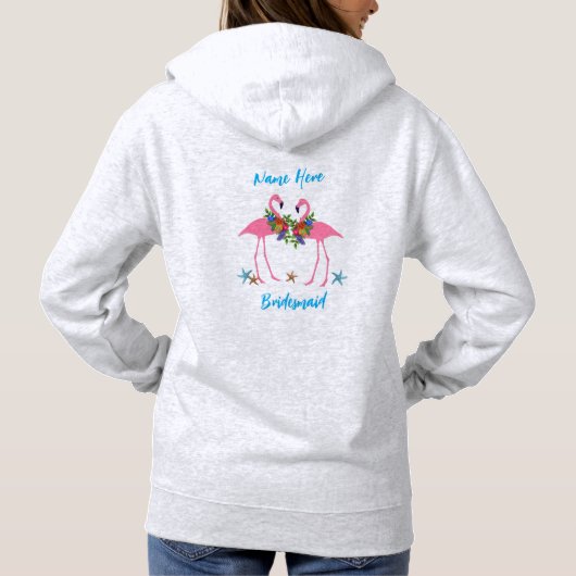Flamants roses Sweat - shirt à capuche cadeau Brid (Dos)