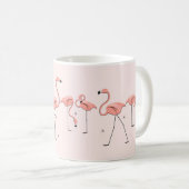 Flamants roses Tasse Ligne rose (Devant droit)
