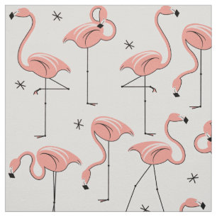 Flamants roses tissu rose