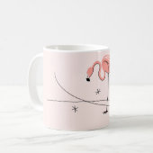 Flamants roses Trio rose 3 tasse (Devant gauche)