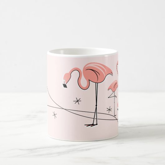 Flamants roses Trio rose 3 tasse (Centre)