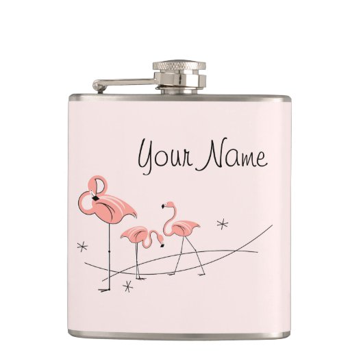 Flamants roses Trio rose Nom flacon enveloppé (Devant)