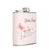 Flamants roses Trio rose Nom flacon enveloppé (Droite)