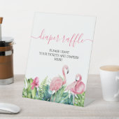 Flamants roses Tropical Douche Diaper Signe Raffle (In SItu)