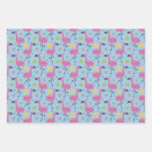 Flamants roses tropicaux Enveloppement Papier Ense (Devant 2)