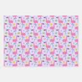 Flamants roses tropicaux Enveloppement Papier Ense (Devant)