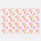 Flamants roses tropicaux Enveloppement Papier Ense (Devant)