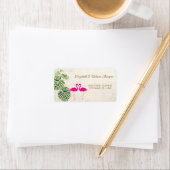 Flamants roses tropicaux Étiquette Mariage (En situation)