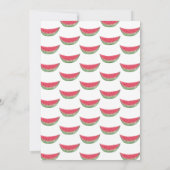 Flamants roses tropicaux Invitations d'anniversair (Dos)