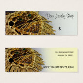 Flambant Rhinestone Lion Bijoux Prix Tags (Devant & derrière)