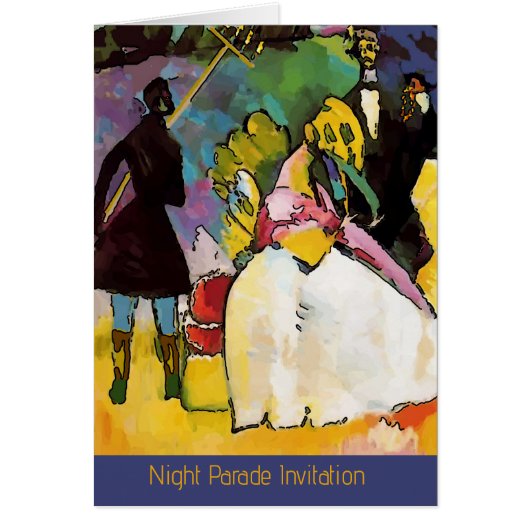 Flambeau bij Mardi Gras Parade Invite, geef ntext  (Voorkant)