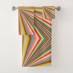 Flambée Colorée De Rayures Rétro