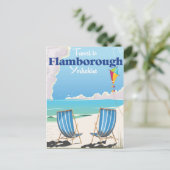 Flamborough Yorkshire reisposter Briefkaart (Staand voorkant)
