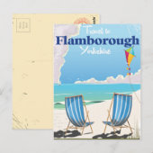 Flamborough Yorkshire reisposter Briefkaart (Voorkant / Achterkant)