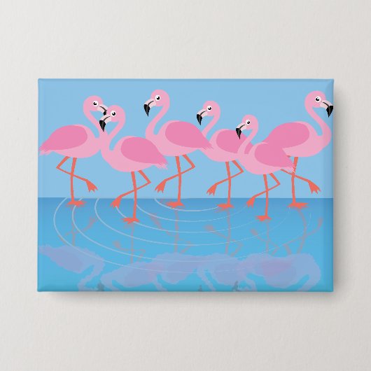 Flamboyance of Flamingos Button (Voorkant)