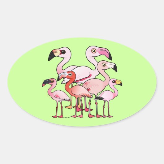 Flamboyance Ovale Sticker (Voorkant)