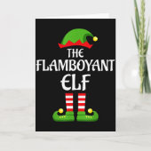 Flamboyant Elf Family Matching Group Christmas  Kaart (Voorkant)