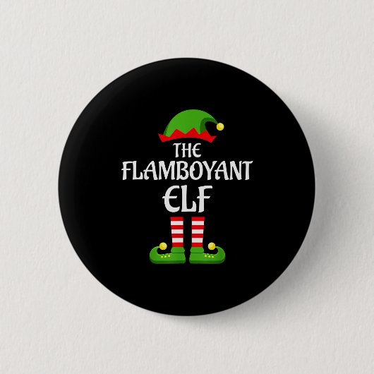 Flamboyant Elf Family Matching Group Christmas Ronde Button 5,7 Cm (Voorkant)
