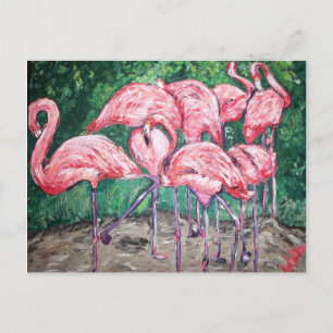 "Flamboyant Flamingos" Briefkaart