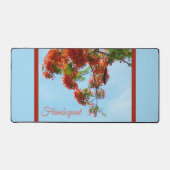 Flamboyant Royal Poinciana Botanique Floral Bleu (Recto)