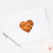 Flame Azalea Flowers Hart Sticker (Envelop)