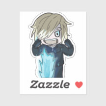 Flame bleue Chibi Sanji - Sticker style Anime